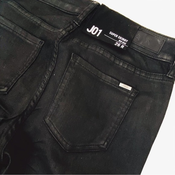 Armani Exchange J01 Black Super Skinny Jeans, size 26 - Picture 5 of 11